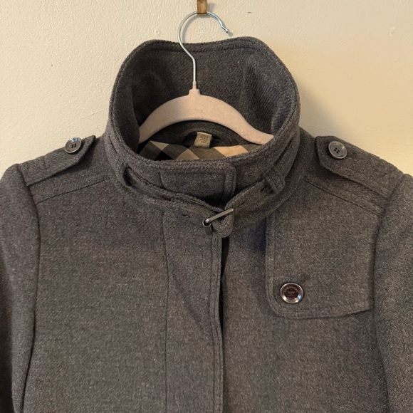 Burberry Brit Charcoal Slim Wool Coat for Women - Picture 4 of 8